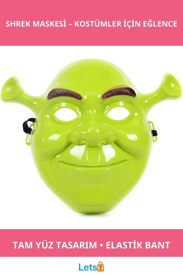 Yeşil Shrek Maskesi Tam Yüz Parti Cosplay Aksesuarı - Image 1