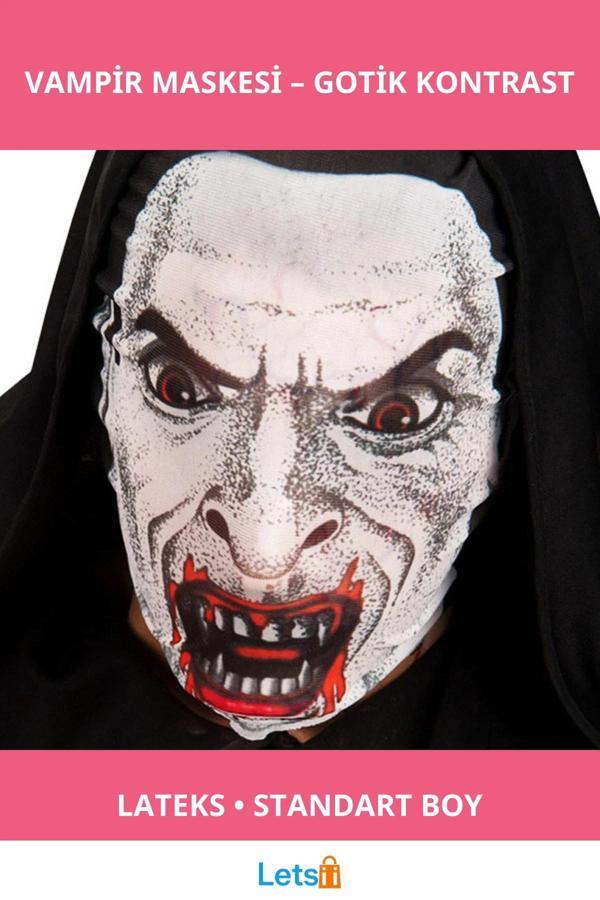 Yumuşak Lateks Kafaya Geçmeli Vampir Maskesi Cadılar Bayramı için - Image 1