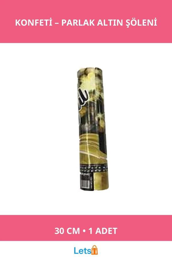 Altın Renkli 30 Cm Konfeti Parti Malzemesi - Image 1
