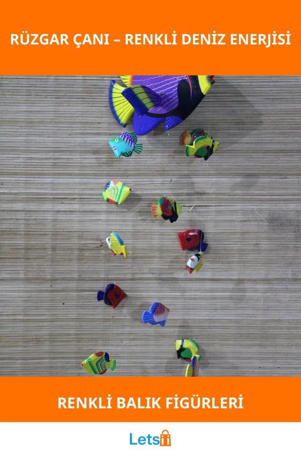 Renkli Ahşap Hayvan Figürlü Rüzgar Çanı Bahçe Balkon Dekor - Image 1