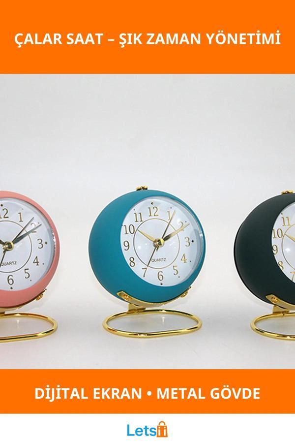 Şık Metal Yapılı Dijital Masa Üstü Çalar Saat - Image 1