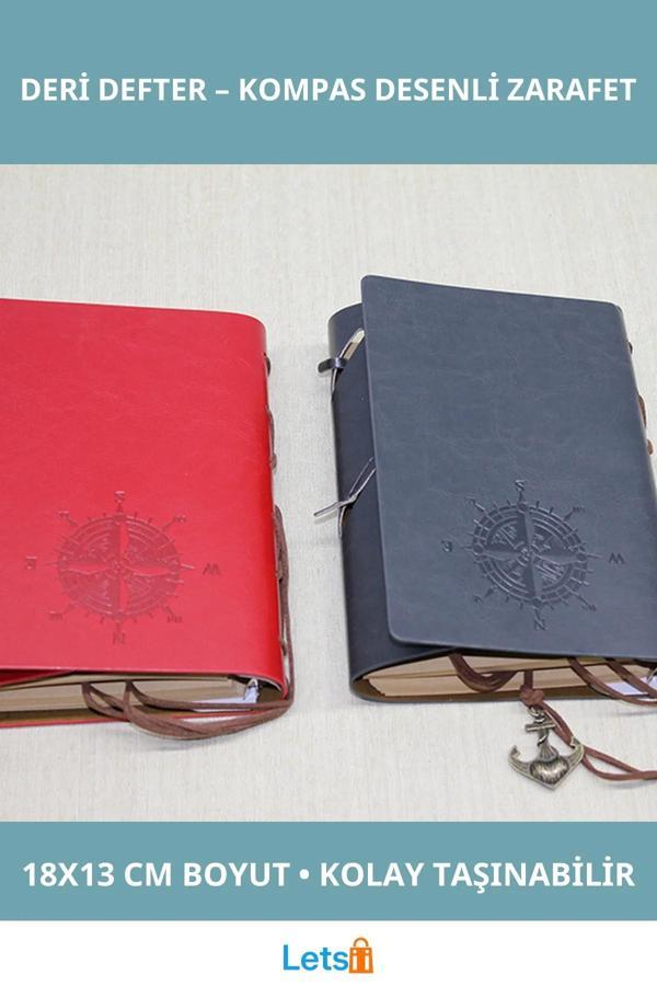 Şık Deri Kapaklı Not Defteri Farklı Renk Seçenekleri ile - Image 1