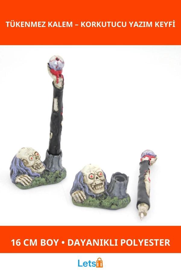 Polyester Kurukafa Tükenmez Kalem 16 cm - Image 1