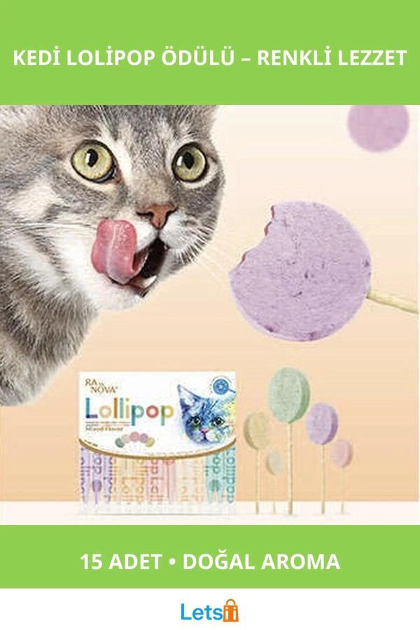 Renkli Lezzetli Kedi Lolipopu Ödül 15 Adet - Image 1