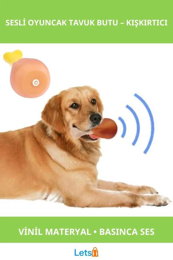 Sesli Vinil Köpekler İçin Eğlenceli Tavuk Butu Oyuncak - Image 1