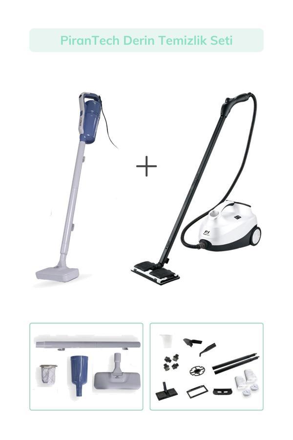 CB-107C Buharlı Temizlik Makinası / EK340 Torbasız Dikey Elektrikli Süpürge - Image 1