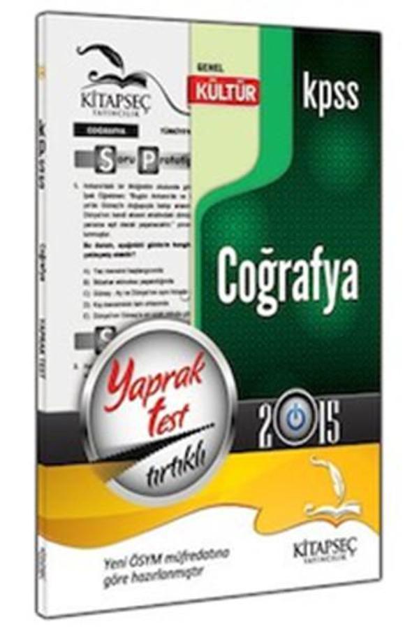 Kitapseç 2015 KPSS Genel Kültür Coğrafya Yaprak Test - Kitapseç Yayınları - Image 1