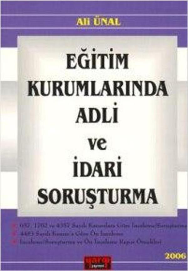 Eğitim Kurumlarında Adli ve İdari Soruşturma - Yargı Yayınları - Image 1