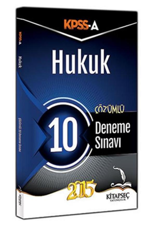 Kitapseç 2015 KPSS-A Hukuk 10 Çözümlü Deneme Sınavı - Kitapseç Yayınları - Image 1