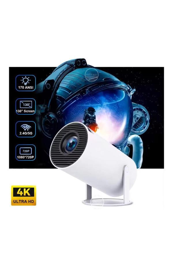 HD 4K Destekli Projeksiyon Cihazı Android Ekran Yansıtma 130 inç Spotlight 1080p Projeksiyon Cihazı - Image 1