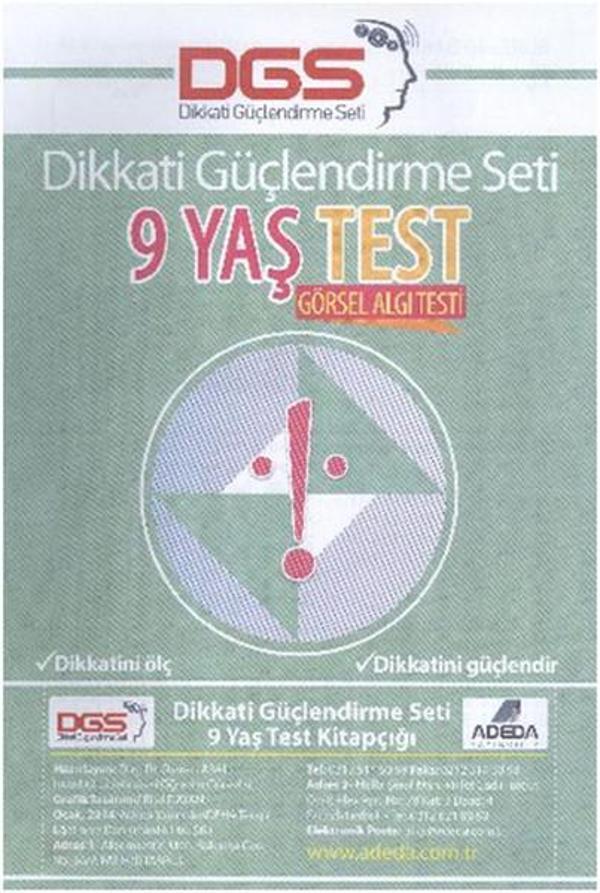 Dikkati Güçlendirme Seti 9 Yaş Test - Adeda Yayıncılık - Image 1