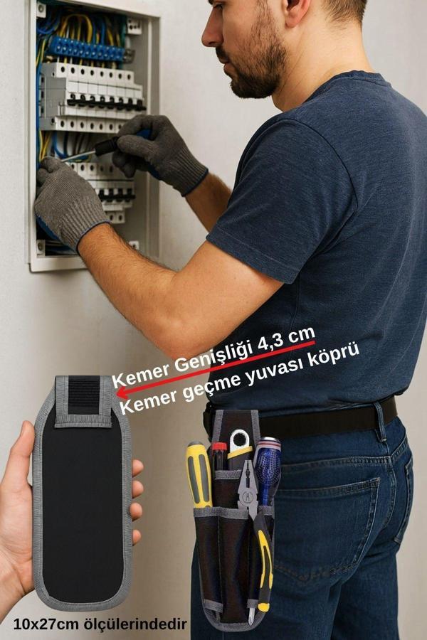 Bel Tipi Alet Çantası Hırdavat Çantası Takım Çantası Bez Takım Çantası İnşaat İşçileri, Elektrikçiler, Teknisyenler - Image 1