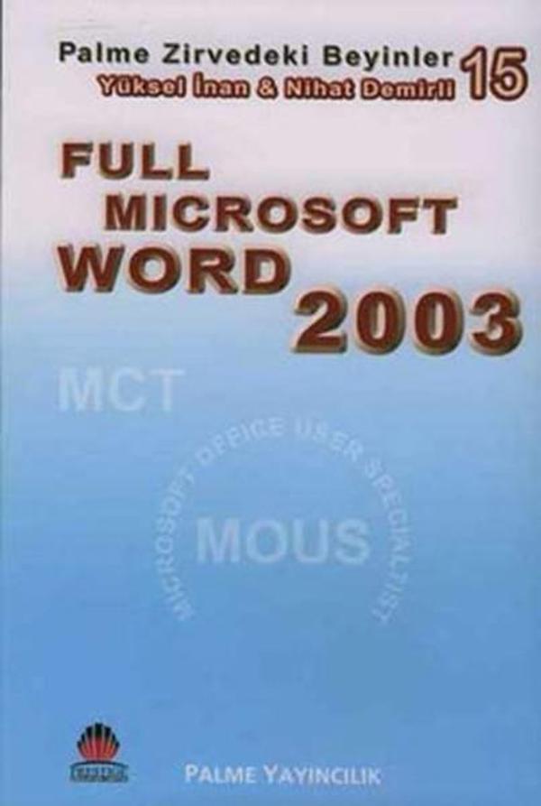 Full Mıcrosoft Word 2003 - Zirvedeki Beyinler 15 - Palme Yayınları - Image 1
