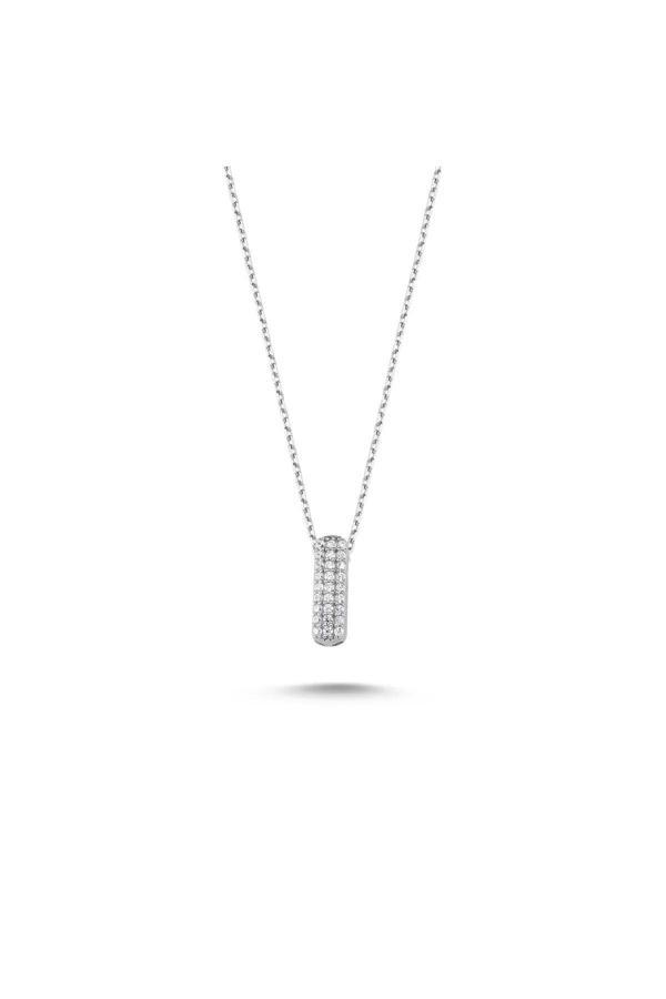 Karem Jewellery Zirkon Taşlı I Harfi Kolye Gümüş Kaplama Kadın - Image 1