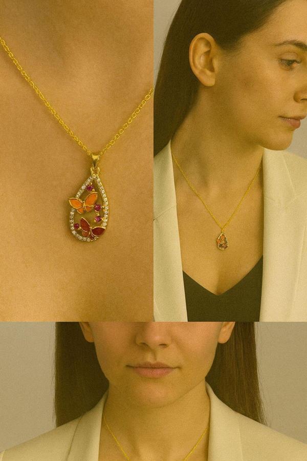 Karem Jewellery Kelebek Mine Kolye Kadın - Image 1