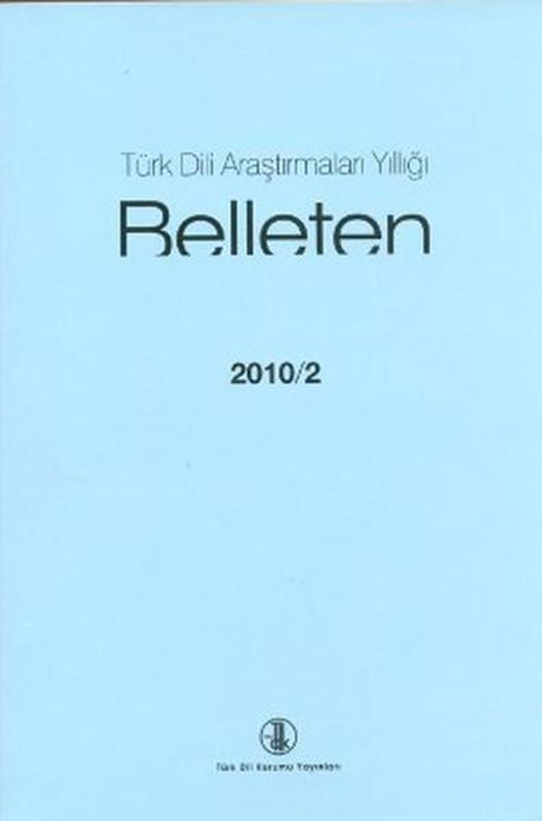 Türk Dili Araştırmaları Yıllığı - Belleten 2010 / 2 - Türk Dil Kurumu Yayınları - Image 1