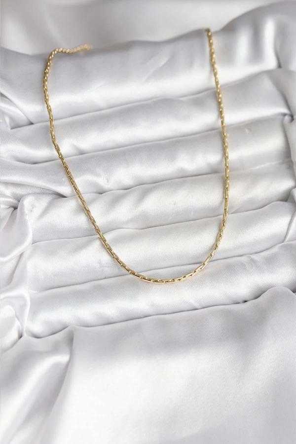 Zarif Boyunlar için Golden Pirinç Kaplı İnce Zincir CM Kadın Kolye - Image 1