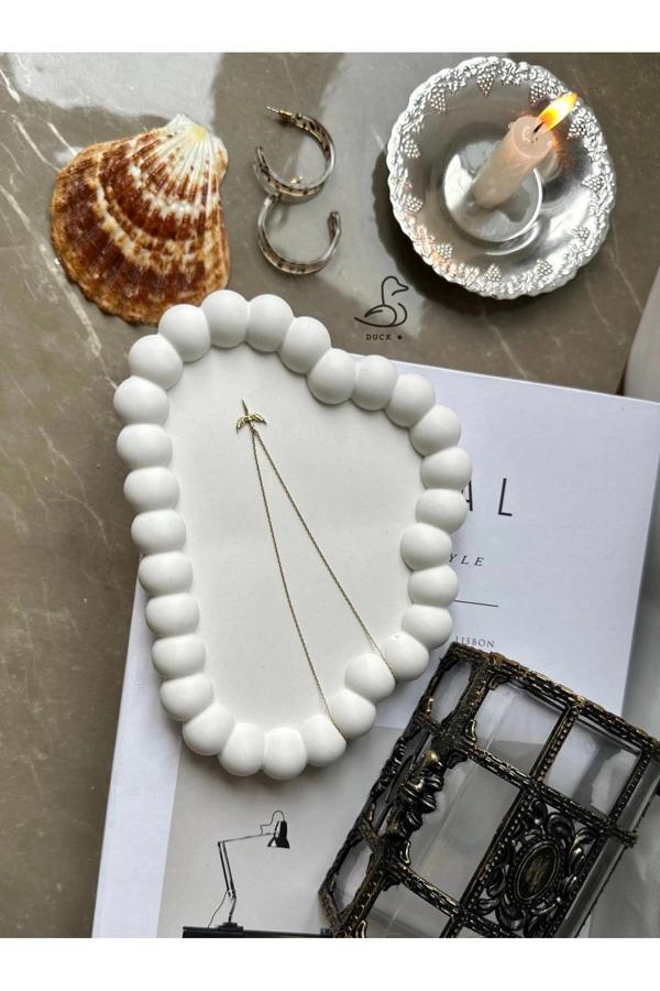 Bubble Bulut Görünümlü Taş Tozu Dekoratif Tabak - Image 1