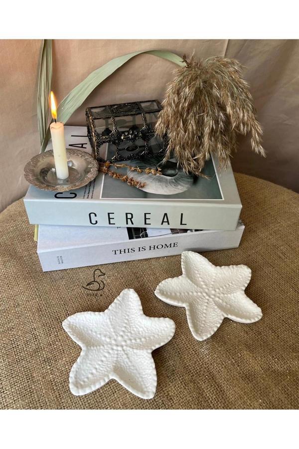 Deniz Yıldızı Görünümlü Dekoratif Tabak 2’li 14-14 cm - Image 1