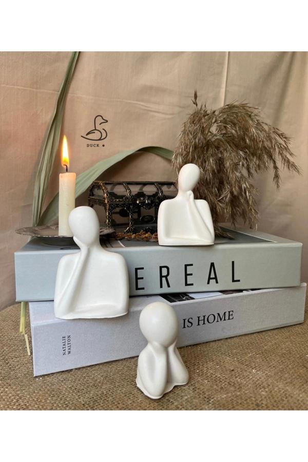 Üçlü Aile Set Taş Tozu Dekoratif Obje Biblo - Image 1