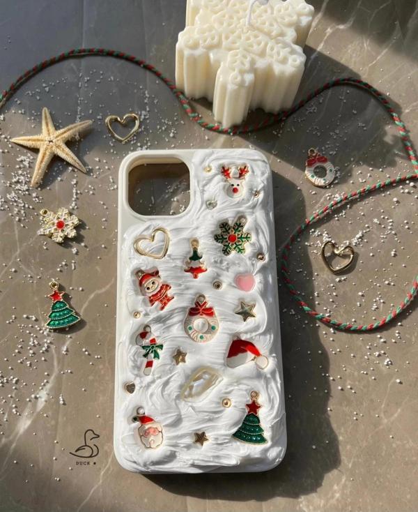 Iphone 15 Uyumlu Kış Konsept El Yapımı Telefon Kılıfı - Image 1