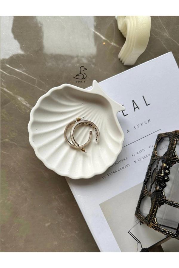 Deniz Kabuğu Görünümlü Dekoratif Tabak - Image 1