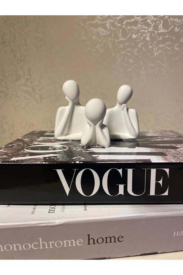 Dekoratif Üçlü Aile Dekoratif Obje Biblo - Image 1