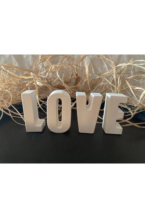 Dekoratif Taş Tozu Harf Love Yazı - Image 1