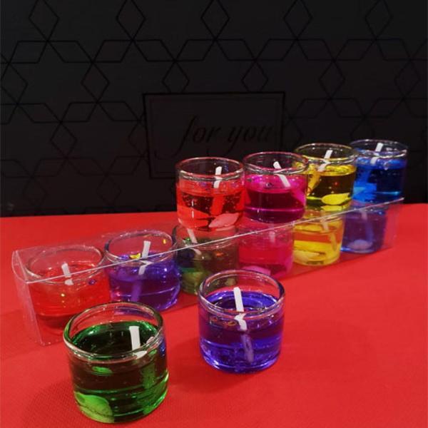 6 lı Jel Renkli Mum - Image 1