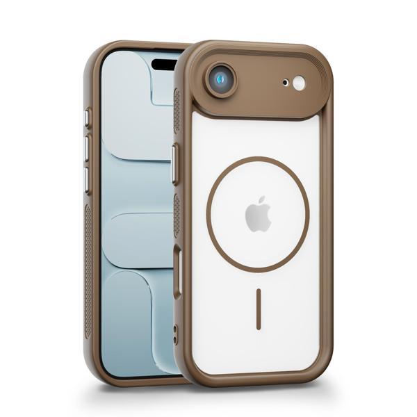 iPhone Air Uyumlu Kamera Korumalı Magsafe Wireless Şarj Özellikli Mat Silikon Haki renkli Silikon Telefon Kılıfı - Image 1