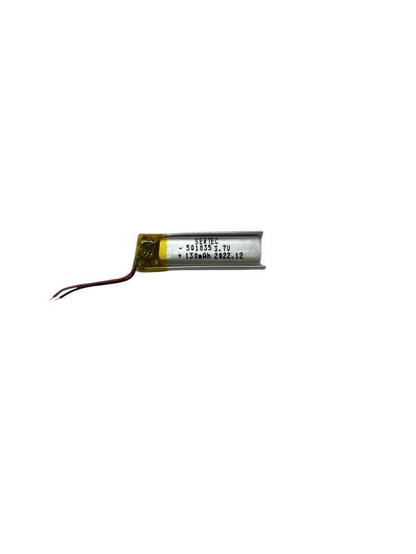 501035 3.7V 130mAh Li-Polymer Pil Devreli/1.5A - Image 1