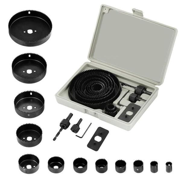 16 Parça Panç Seti Ağaç Kesme Testere Matkap Ucu Takımı Alçıpan Tavan Kesme - Image 1