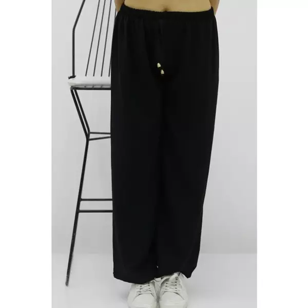 enENSTYLE FASHION BOUTIQUE  Rahat Kalıp  Beli Lastikli Bol Paça Salaş Yazlık Kadın Aerobin Pantolon - Image 1