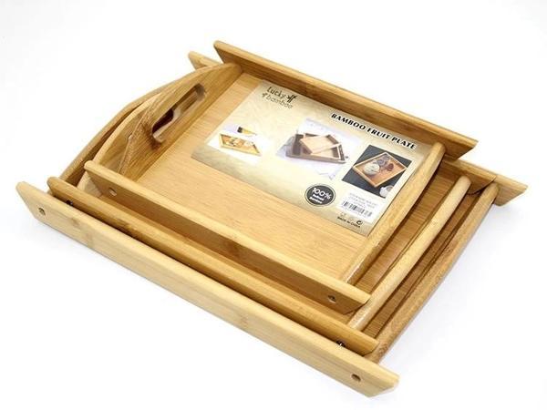 3'lü Bambu Tepsi Alk2167 - Image 1