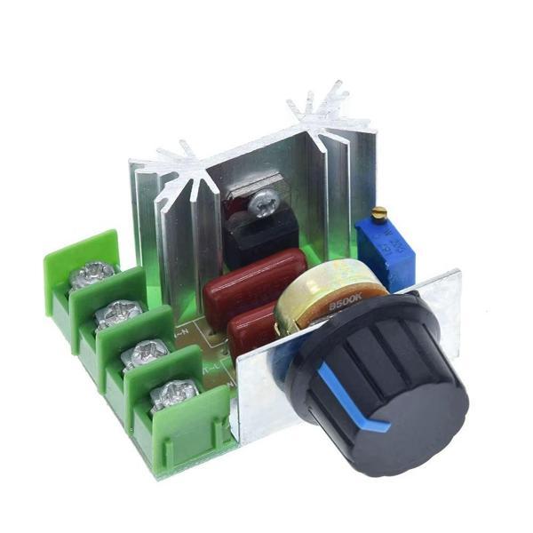 Hız Düğmesi 2000W Thyristor Elektronik Voltaj Regülatörü Dim Hız Sıcaklık Kontrolü - Image 1