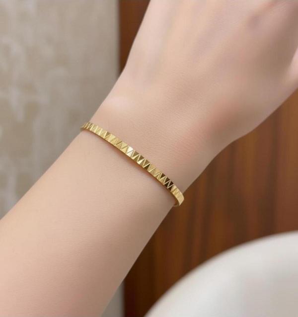 Kuyumcu Nurettin 10 gr (GRAM) Zikzak Desen Çöp Bilezik Yatırımlık İşçiliksiz 22 Ayar Altın