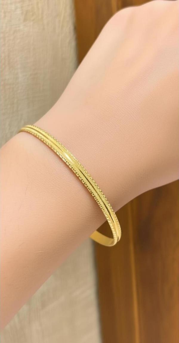 Kuyumcu Nurettin 20 gr (GRAM) Dorika Desenli Çöp Bilezik Yatırımlık İşçiliksiz 22 Ayar Altın