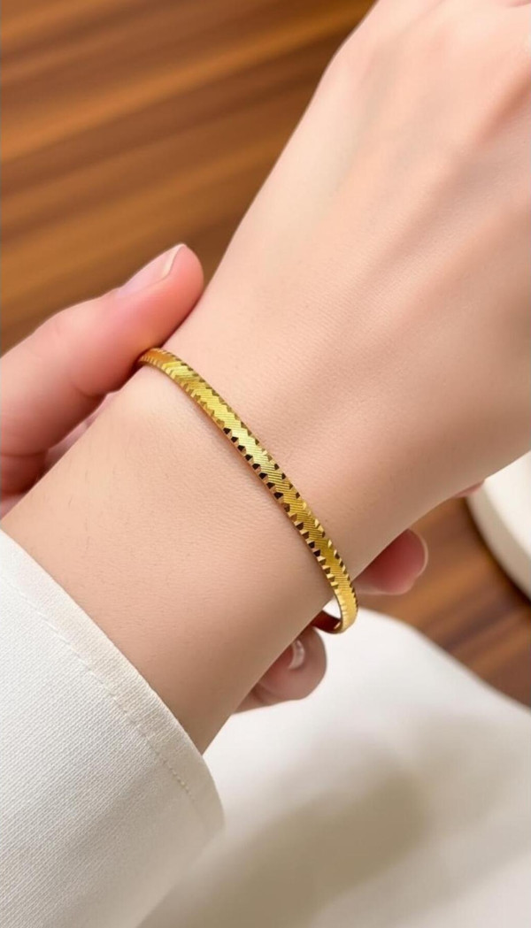 Kuyumcu Nurettin 20 gr (GRAM) Kalemli Trabzon Desen Çöp Bilezik 22 Ayar Altın Yatırımlık İşçiliksiz