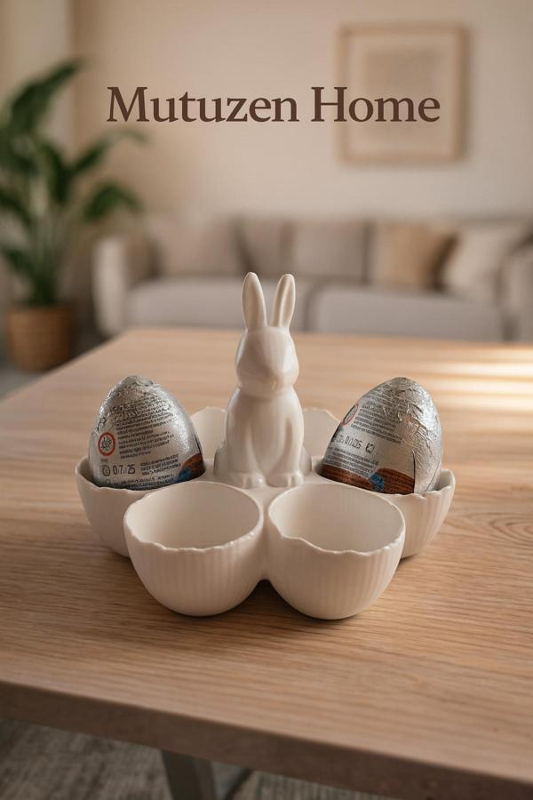 6 Bölmeli Paskalya Tavşanı Yumurta Tutucusu - Image 1