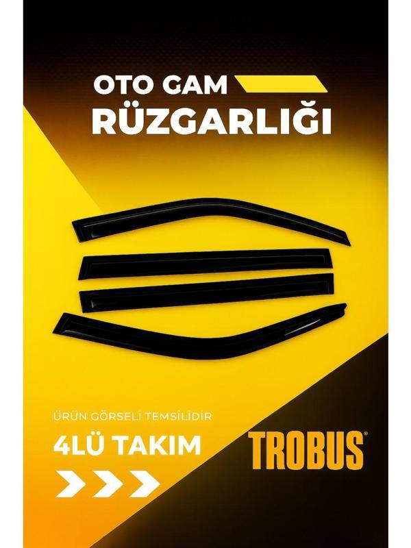 Trobus Fiat Egea Sedan 2024 Mügen Cam Rüzgarlığı 4'lü Takım - Image 1