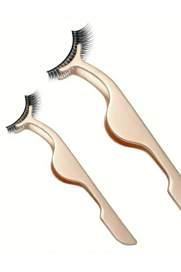 Profesyonel Paslanmaz Çelik Kirpik Cımbızı – Sahte Kirpik Uygulama Aracı, Hassas ve Kolay Kullanım, Altın Renk - Image 1