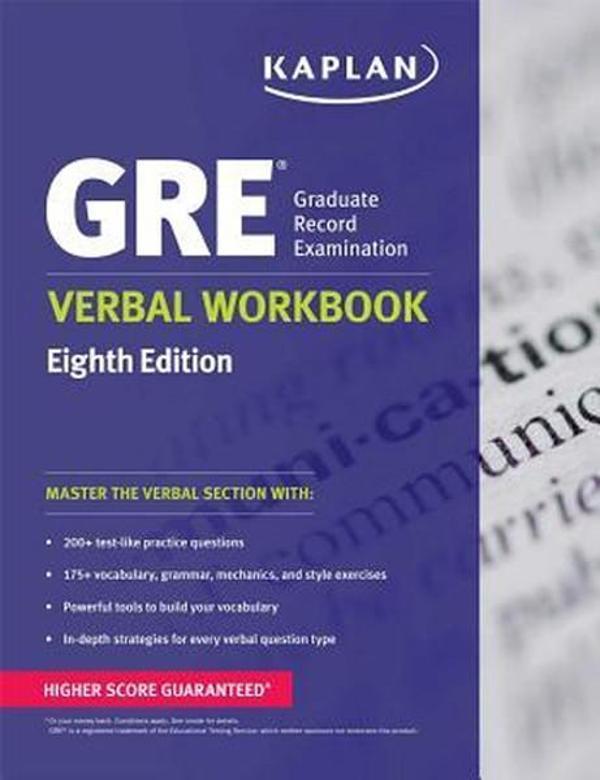GRE  Verbal Workbook - Kaplan - Image 1