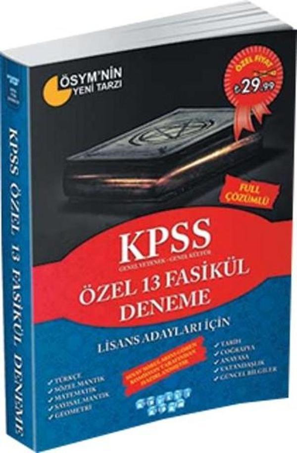 Akıllı Adam KPSS Lisans Adayları İçin Genel Yetenek Genel Kültür Özel 13 Fasikül Deneme - Akıllı Adam - Image 1