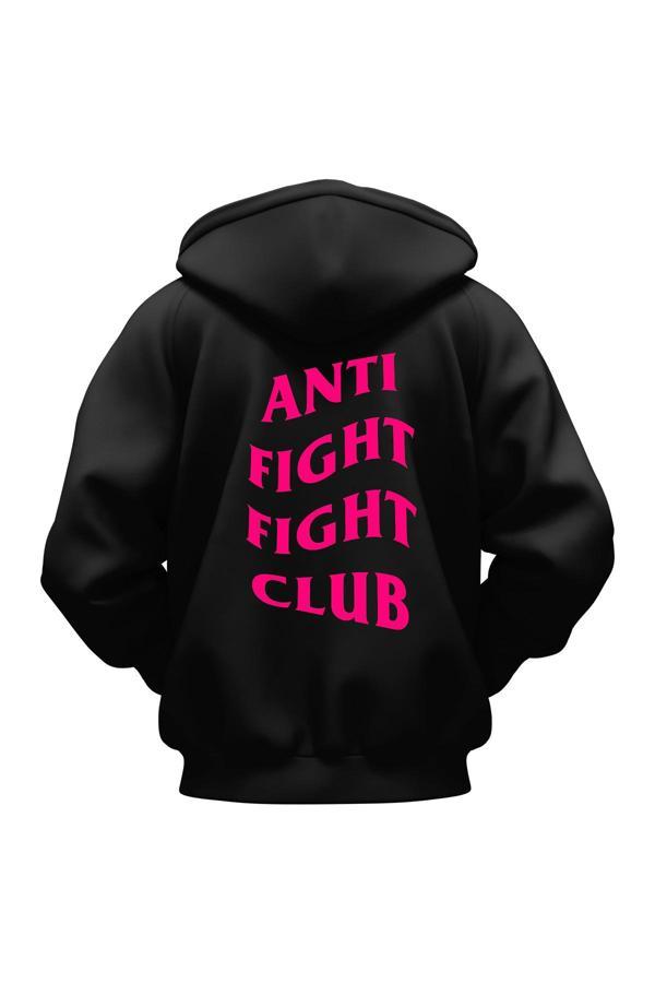 Anti Fight Pembe Neon Hoodie - Image 1
