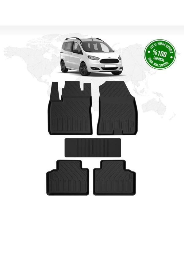 Ford Courier 2014‑2023 4D Havuzlu Paspas Seti – Tpe, Kaymaz & Sabitlemeli - Image 1