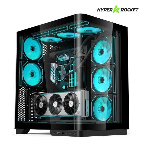 Hyper Rocket V335R BLK Micro-ATX Gaming Siyah Oyuncu Kasası + 850W PSU - Image 1