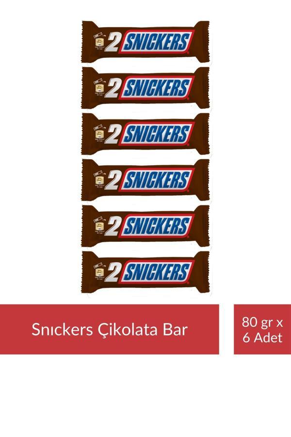 Snıckers Çikolata Bar 80 gr x 6 Adet - Image 1