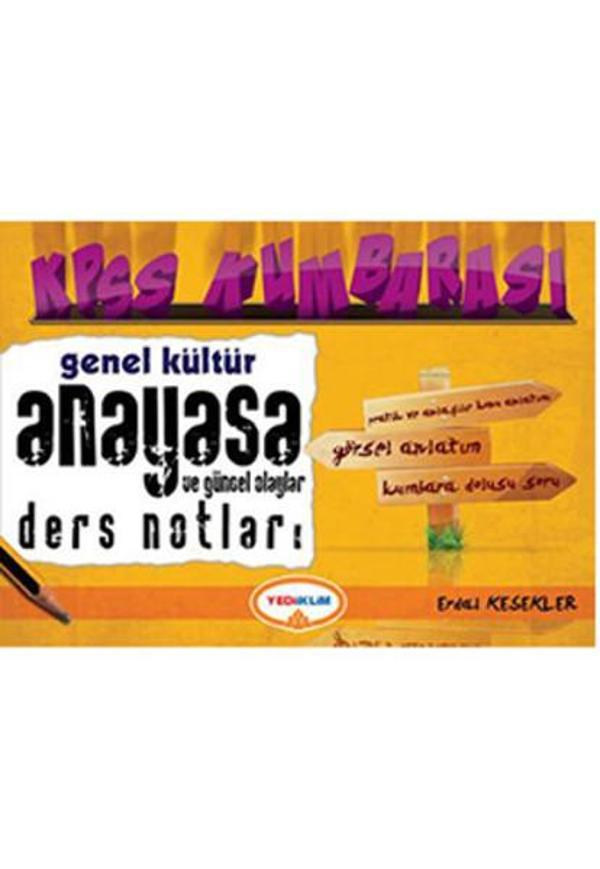 Yediiklim KPSS Kumbarası Genel Kültür Anayasa Ders Notları 2014 - Yediiklim Yayınları - Image 1