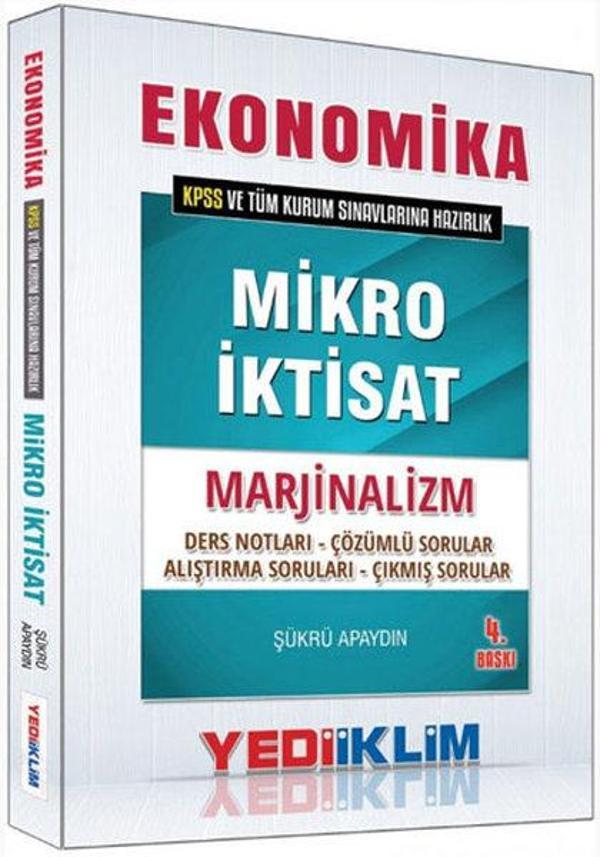 Yediiklim 2016 KPSS Ekonomika Mikto İktisat Marjinalizm Ders Notları - Yediiklim Yayınları - Image 1