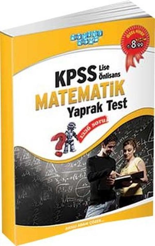 Akıllı Adam KPSS Lise Önlisans Matematik Yaprak Test 2014 - Akıllı Adam - Image 1